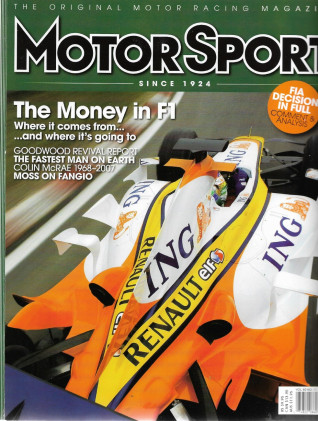 MOTOR SPORT 2007 NOV - DINO 246, ANDY GREEN, BLUE BIRD, FANGIO